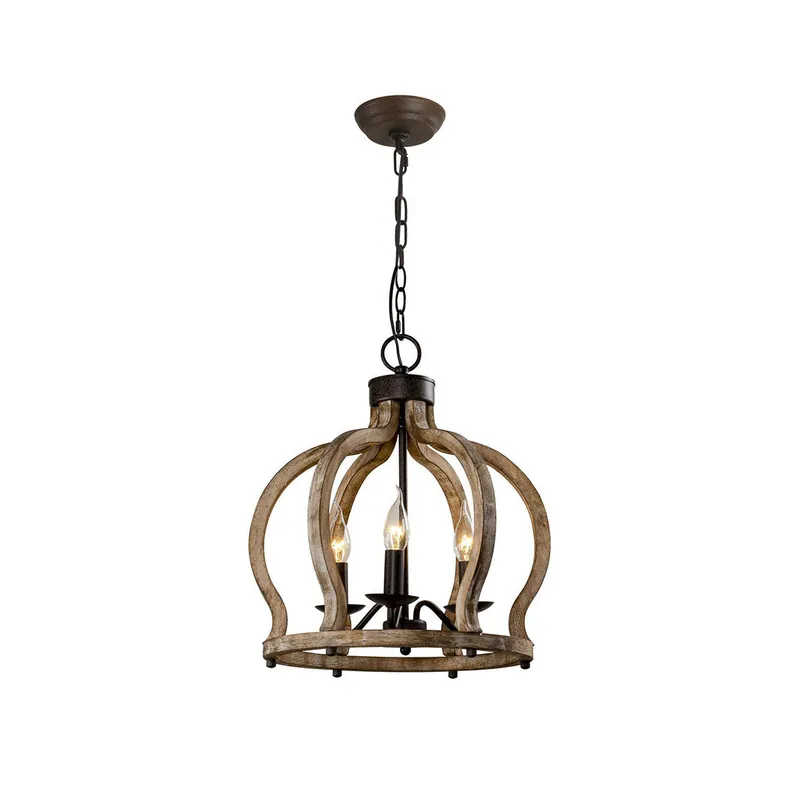 Vivinir Suspension Vintage Industrielle Aura Farmhouse en Bois et Métal