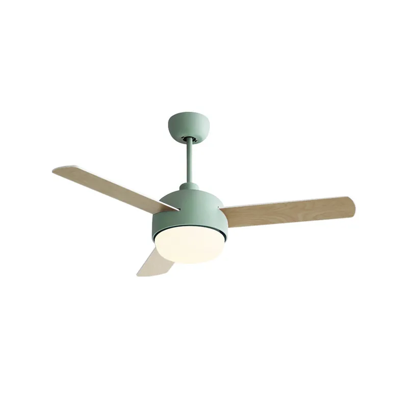 Velaee Ventilateur de Plafond Métallique Nordic Macaron Avec éclairage