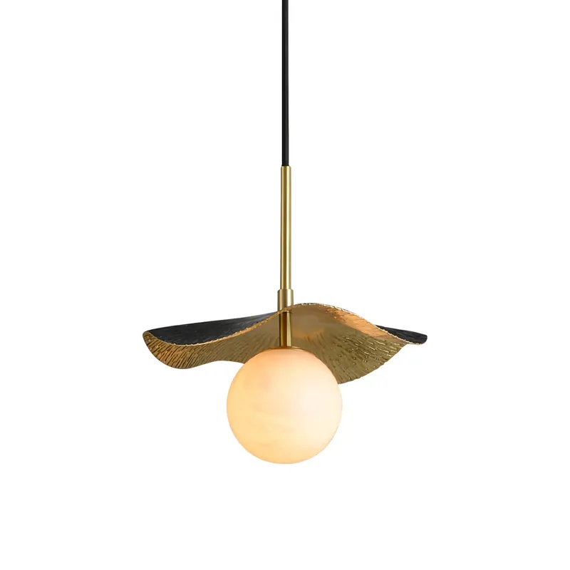 Zaraeen Lampe Suspendue En Laiton Et Albâtre Minimaliste Moderne