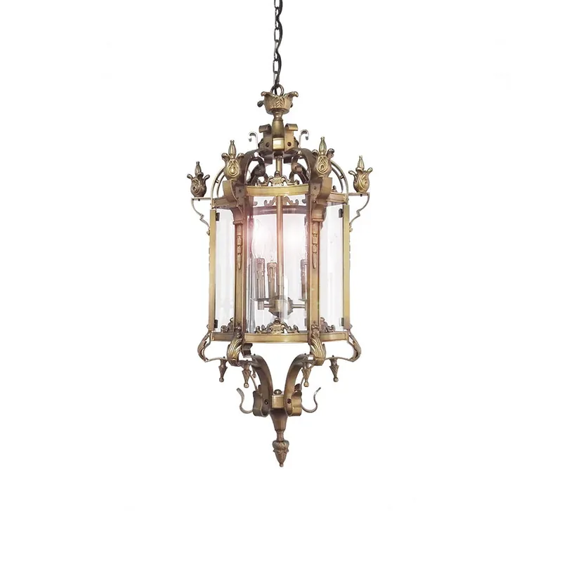 Ardorion Lustre Lanterne Métal Verre Luxe Vintage