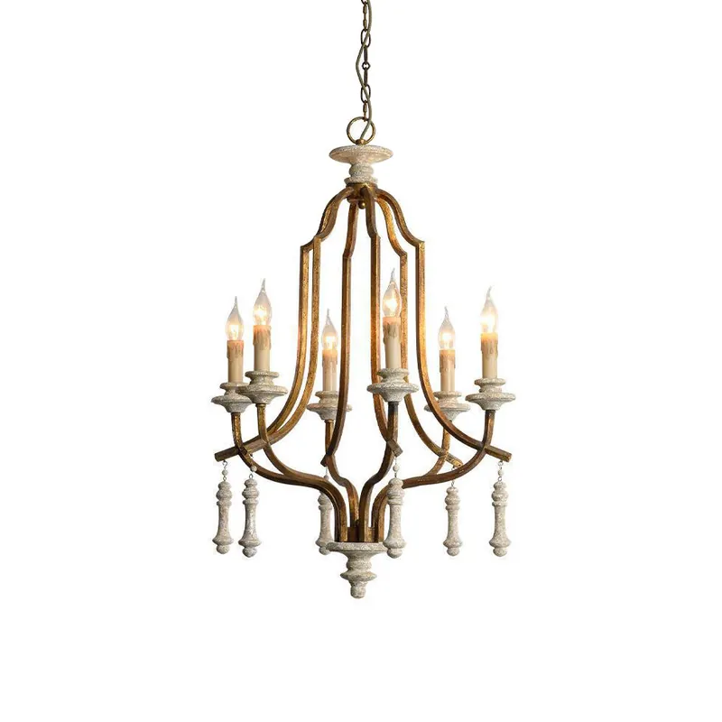 Arsoliel Lustre Métal Bois Luxe Vintage
