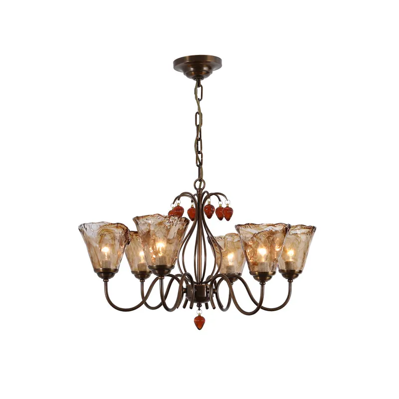 Evzorira Lustre Cristal Verre Industriel Luxe Vintage
