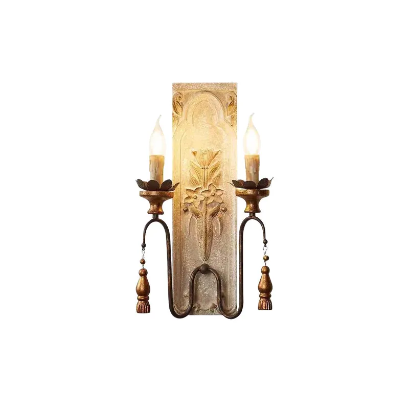 Elsoris Applique Murale Bois Métal Luxe Postmoderne
