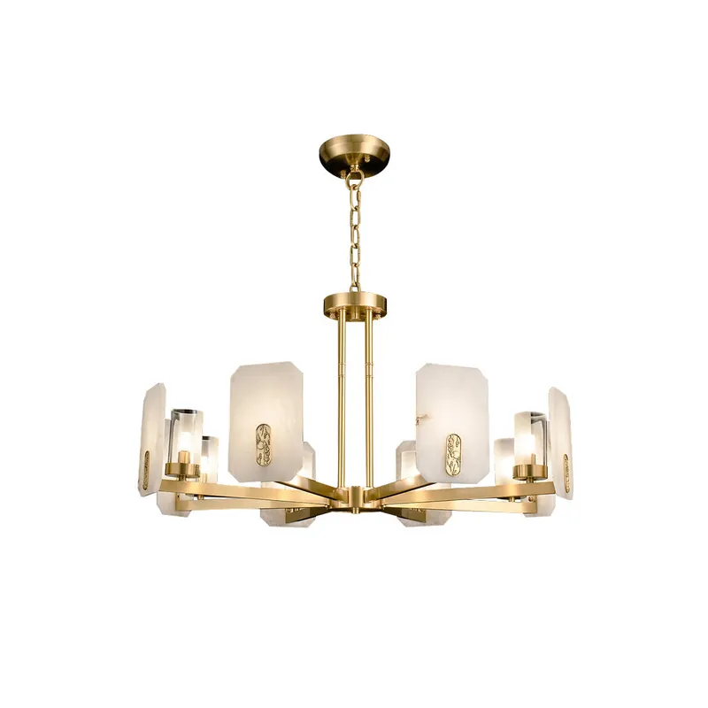 Aursorion Lustre Laiton Albâtre Luxe Postmoderne