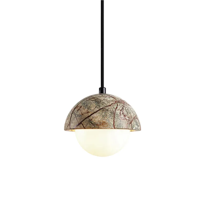 Lylorarae Lampe Pendentive Marbre Verre Minimaliste Moderne