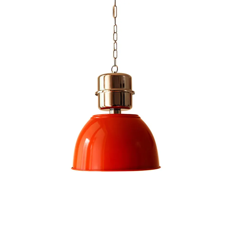 Evlaeia Lampe Pendentive Métal Orange Minimaliste Moderne
