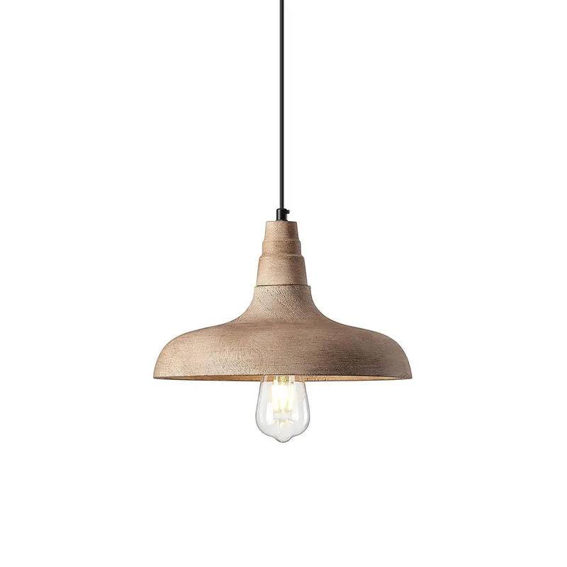 Acarira Lampe Pendentive Métal Bois Naturel