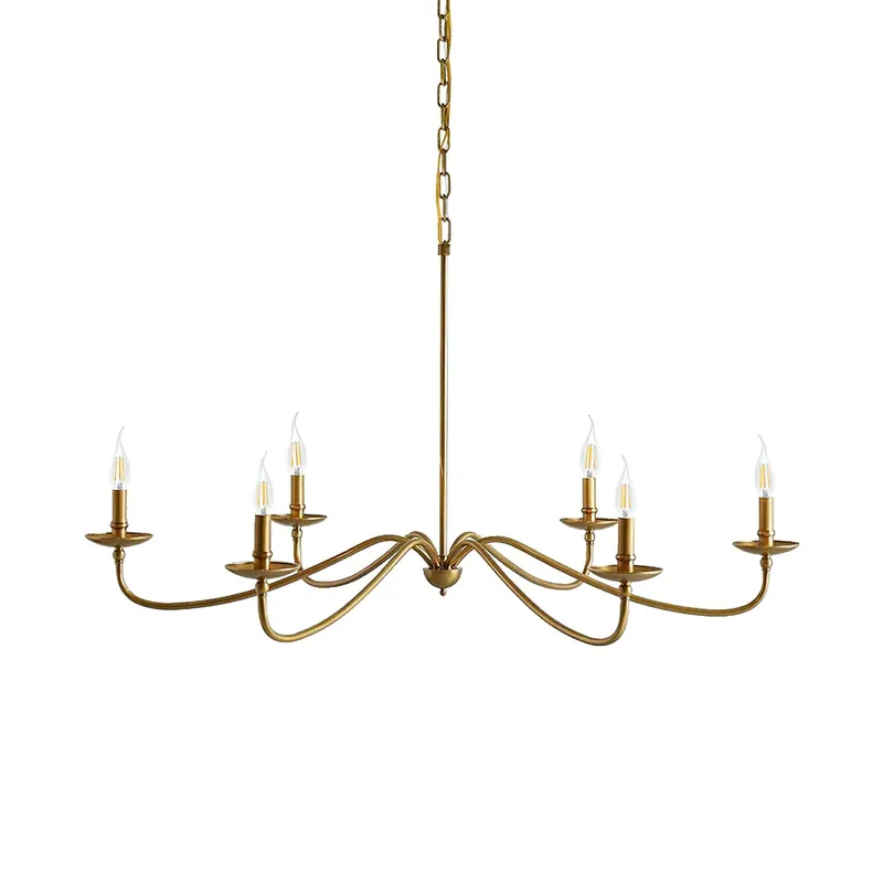 Alshaarae Lustre Métal Laiton Industriel Vintage