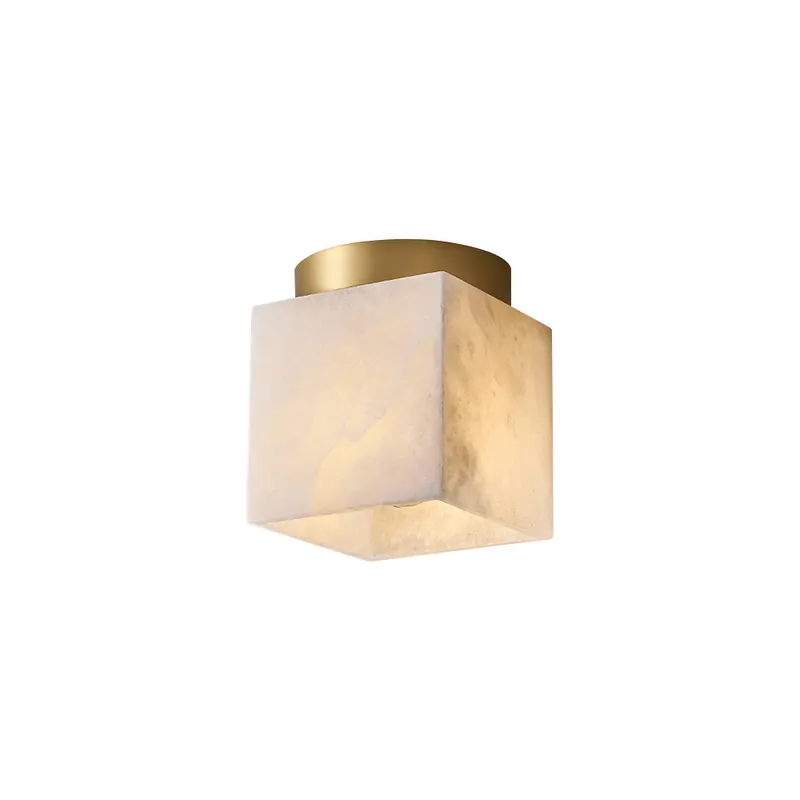 Usilia Lampe Plafonnier Laiton Albâtre Minimaliste Moderne