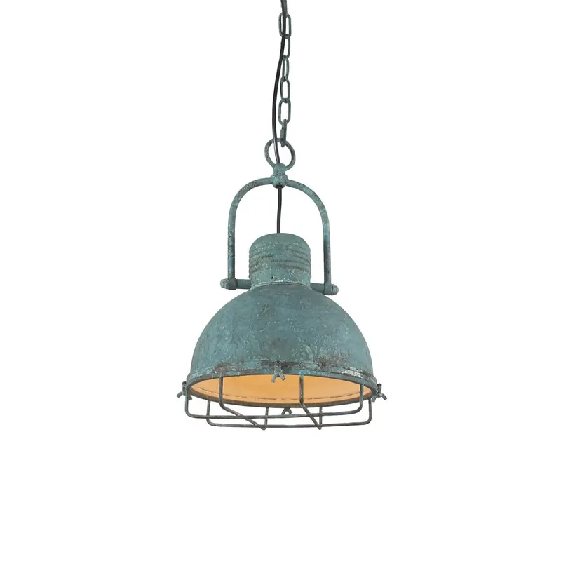 Hopedale Lampe Pendentive Métal Vert Antique Industriel Vintage