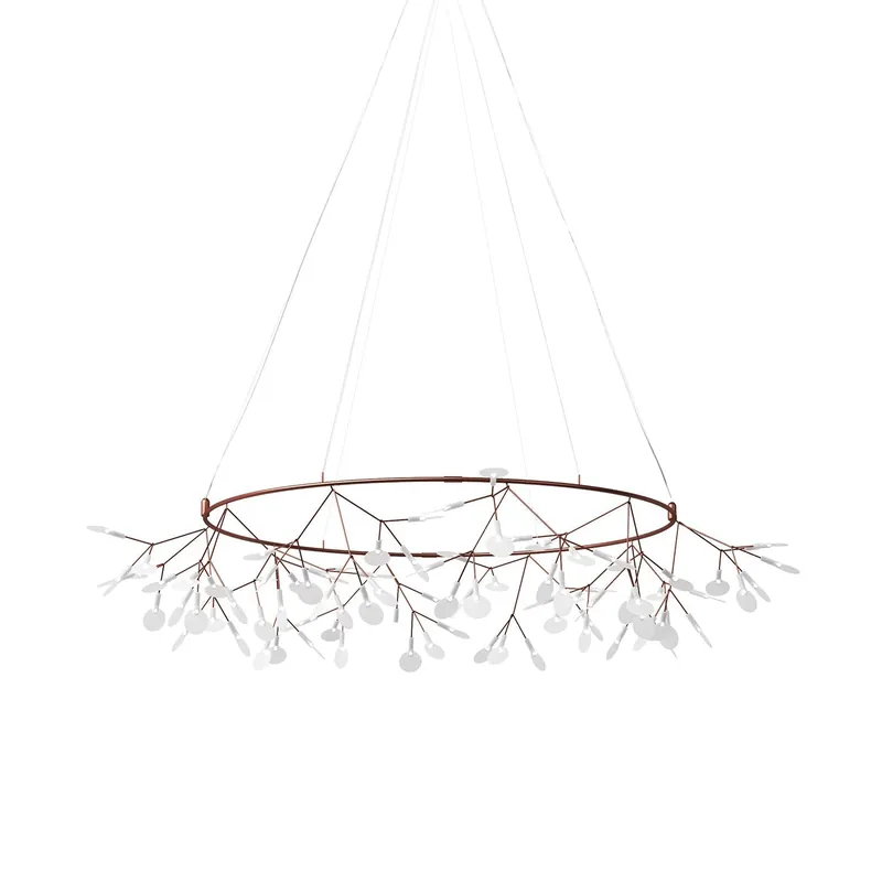 Arthearae Chandelier Métal Acrylique Rond Luxe Postmoderne