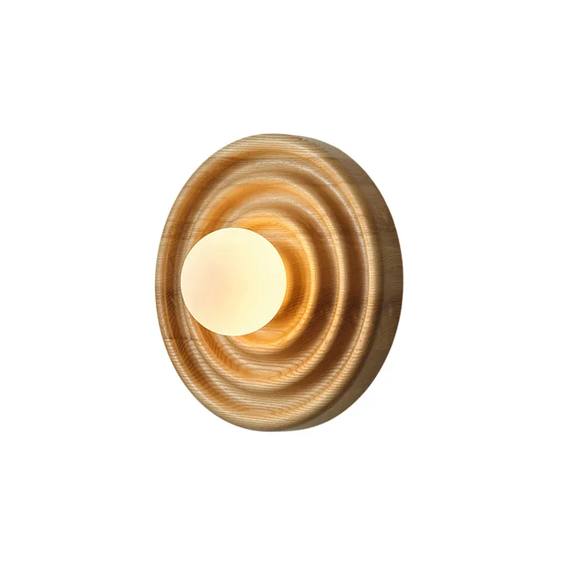 Ultalora Applique Murale Bois Verre Moderne