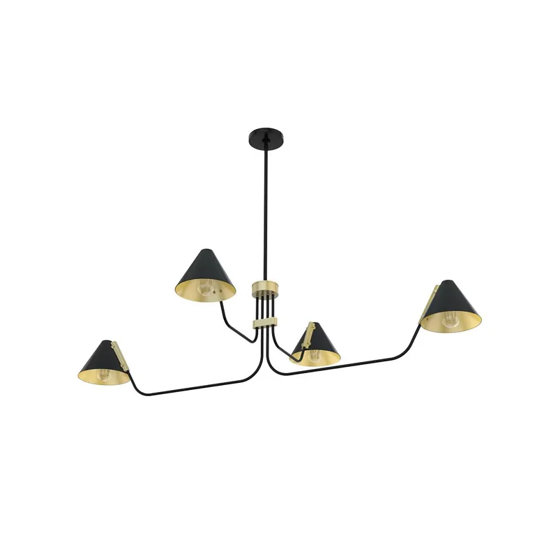 Cucarara Chandelier Métal Noir Industriel Vintage Isle