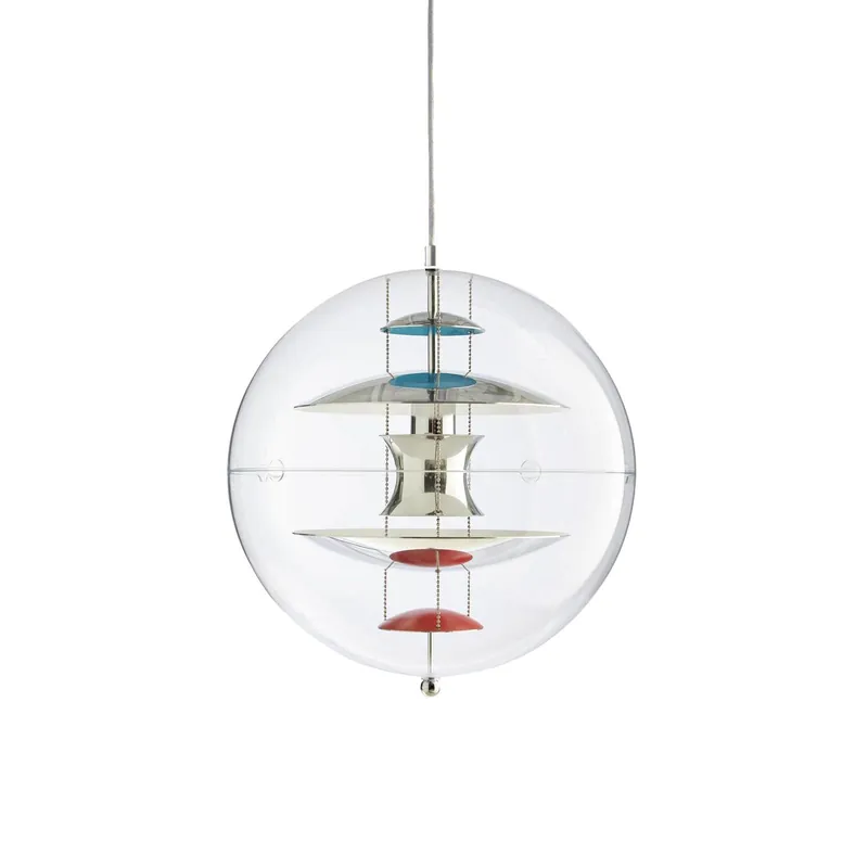 Orlaeen Lampe suspendue Globe en métal et acrylique à créativité individuelle