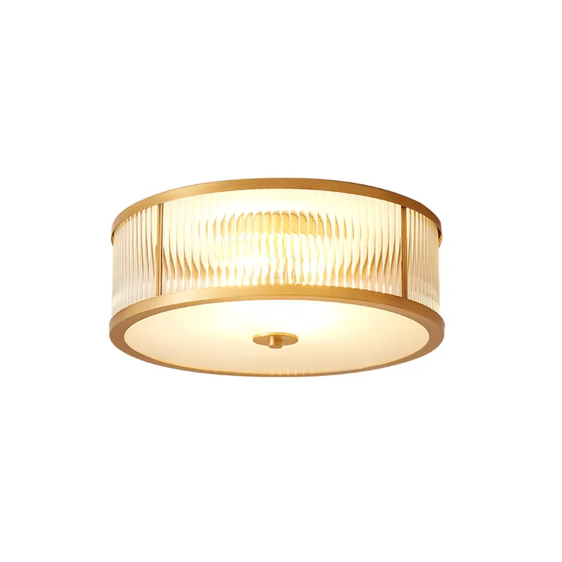 Avvynila Lampe de Plafond Laiton Verre Minimaliste Moderne