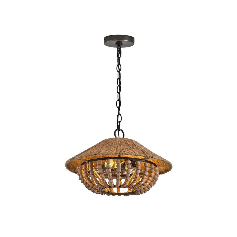 Elmarion Suspension Bois Métal Élégance Naturelle Style Ferme