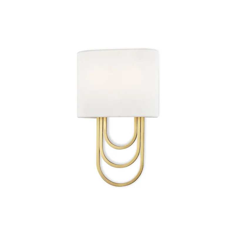 Evelaris Applique Murale Laiton Tissu Moderne Salon