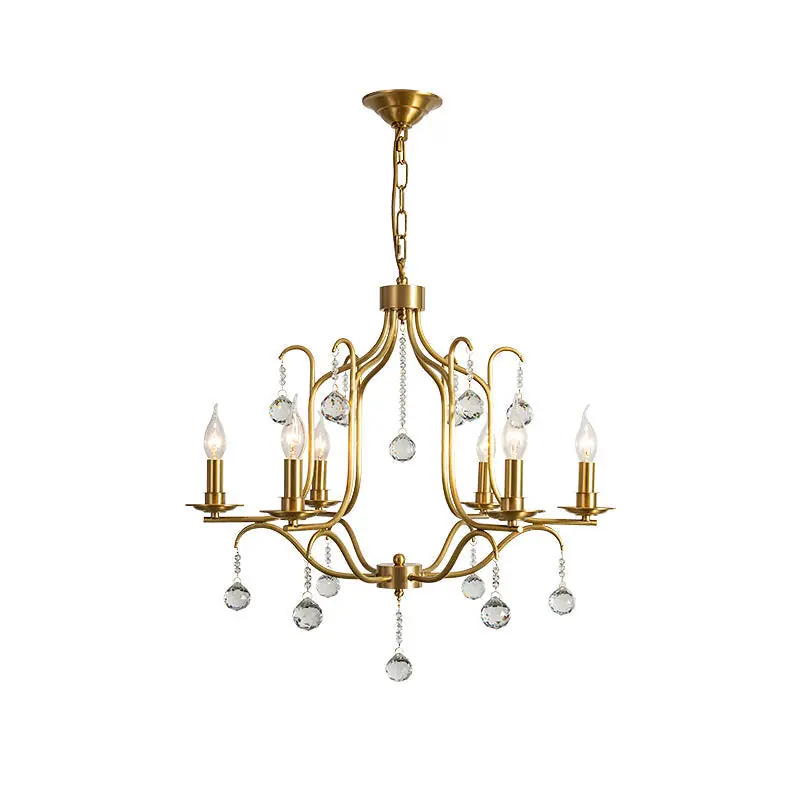Ulliria Chandelier Laiton Cristal Luxe Postmoderne Salon