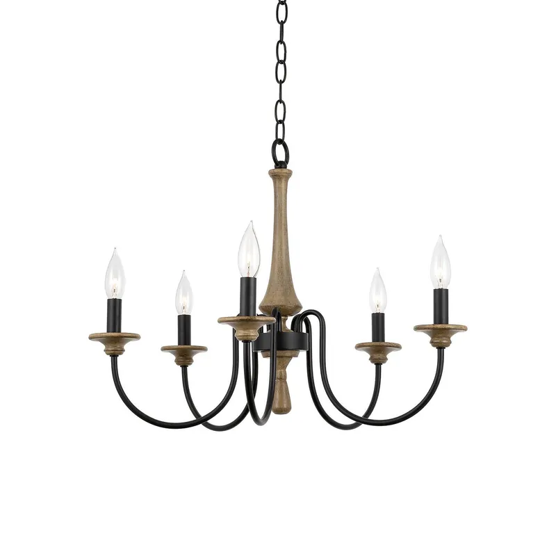 Alzorila Chandelier Métal Sculpté Main Vintage Salon