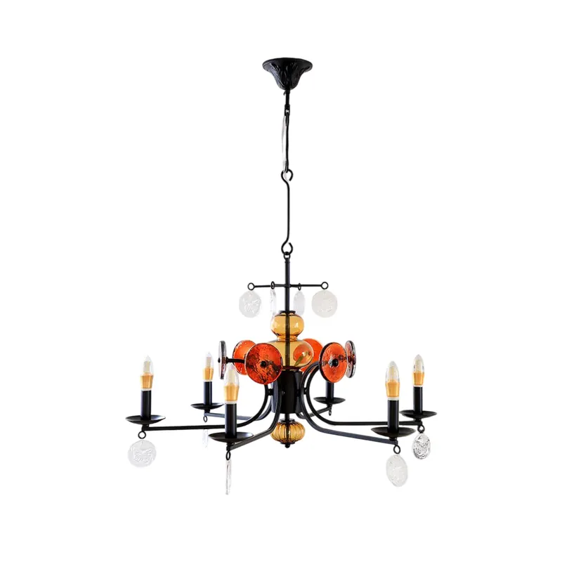 Anorion Chandelier Métal Verre Luxe Vintage Salon