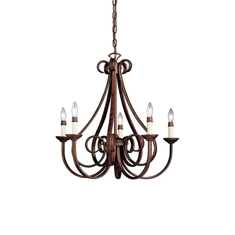 Cove Chandeliers Métal Laiton Industriel Vintage Salon