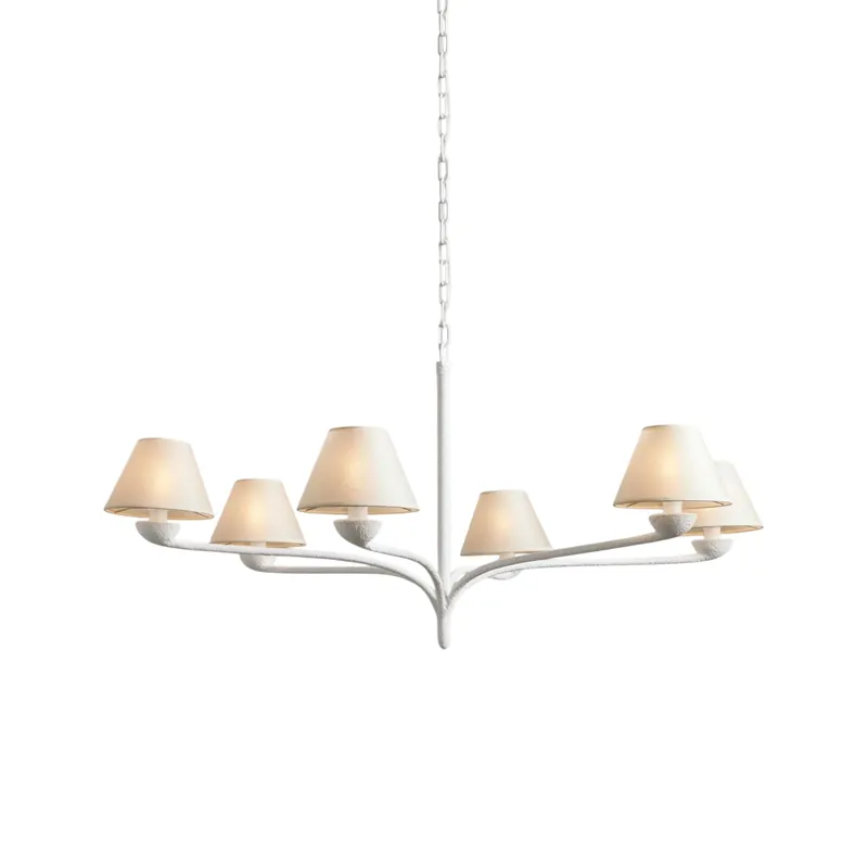 Upturn Chandelier Résine Tissu Élégance Salon