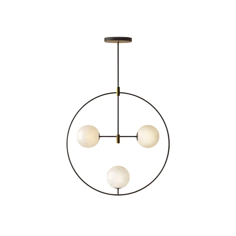 Nexus Lustre Ronde Laiton Verre Minimaliste Moderne
