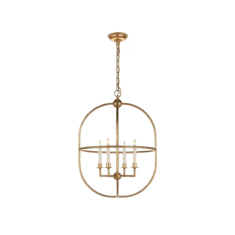 Sylph Suspension Métal Laiton Ouvert Industriel Vintage
