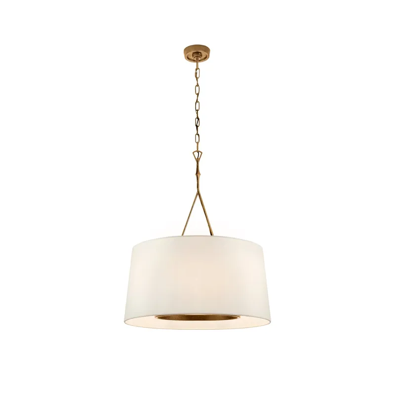Wink Lampe Pendante En Laiton Et Tissu Minimaliste Moderne