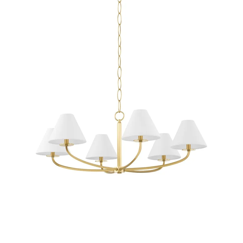 Fleur Chandelier Métal Tissu Vintage Classique