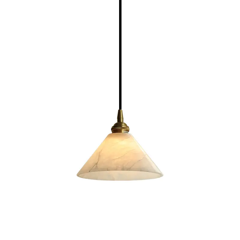 Xen Lampe Pendante En Laiton Et Albâtre Minimaliste Moderne
