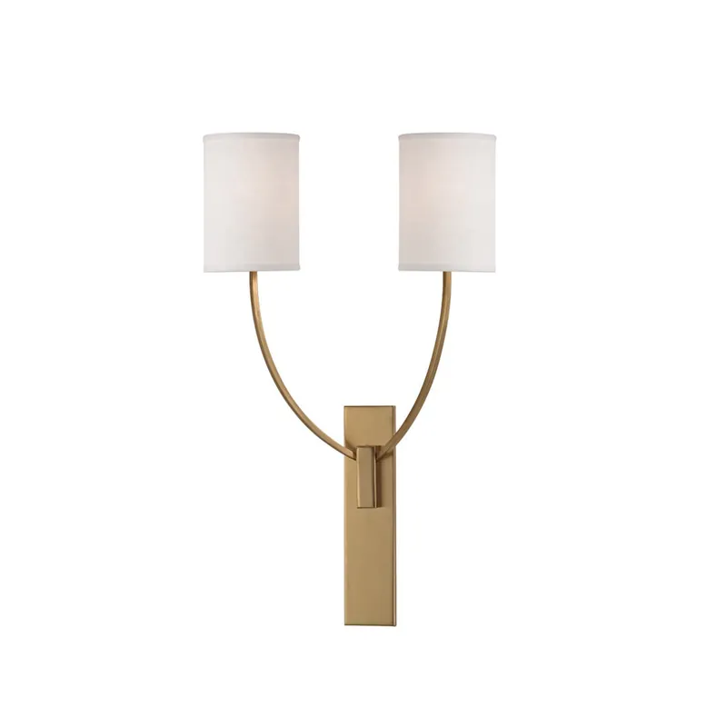 Slate Lampe Murale En Métal Et Tissu Minimaliste Moderne