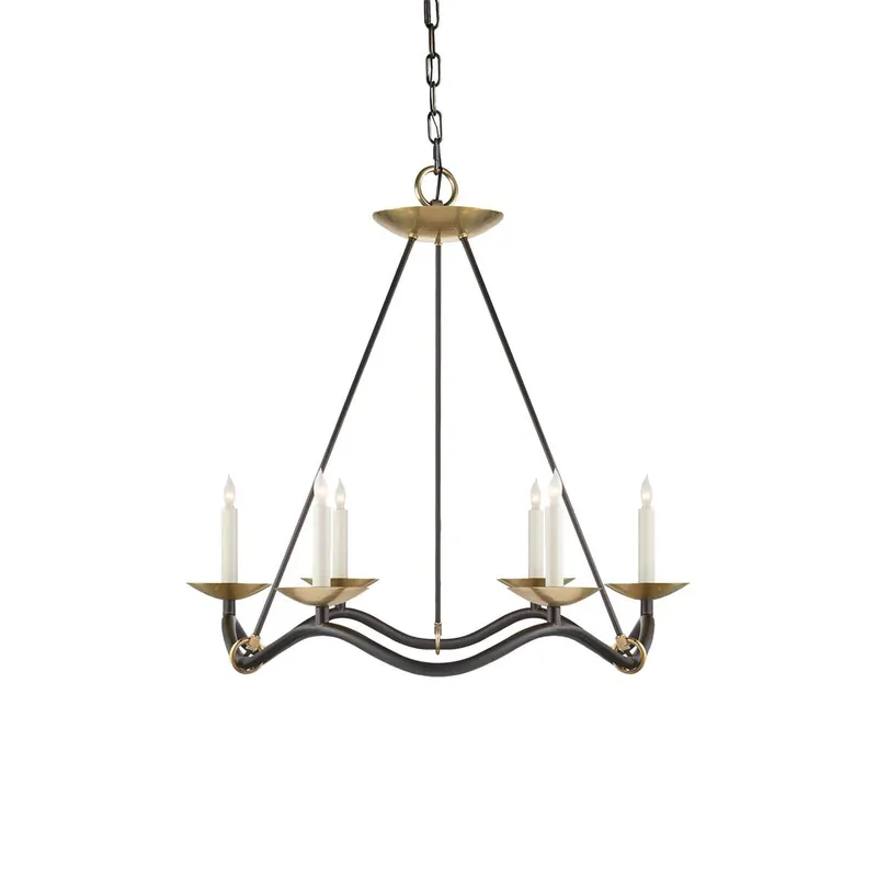 Shine Lustre en Métal de Laiton Industriel Vintage