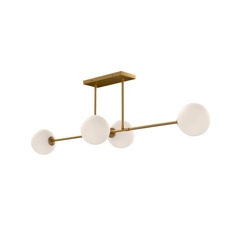 Glint Lampe Pendante Linéaire en Métal et Verre Mid-Century