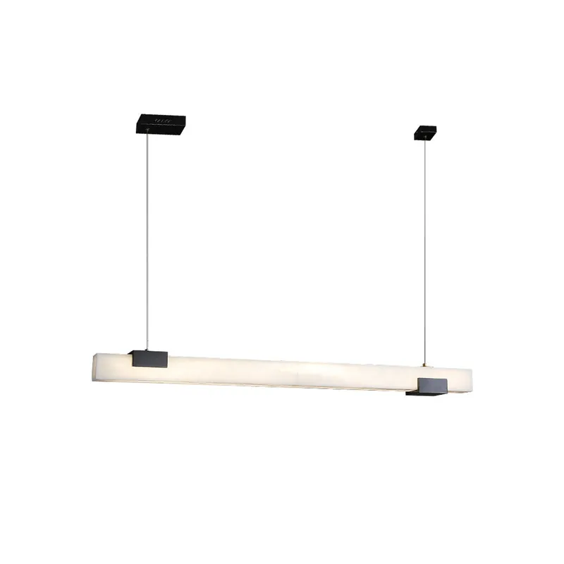 Avert Lampe Pendante en Laiton et Albâtre Minimaliste Moderne
