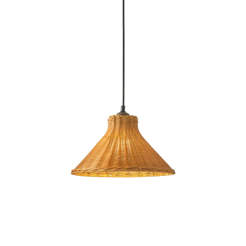 Vamirel Lampe Pendante en Rotin Naturel Minimaliste Moderne