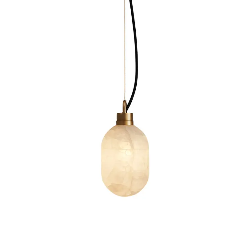 Umbra Lampe Pendante en Métal de Laiton et Albâtre Minimaliste Moderne