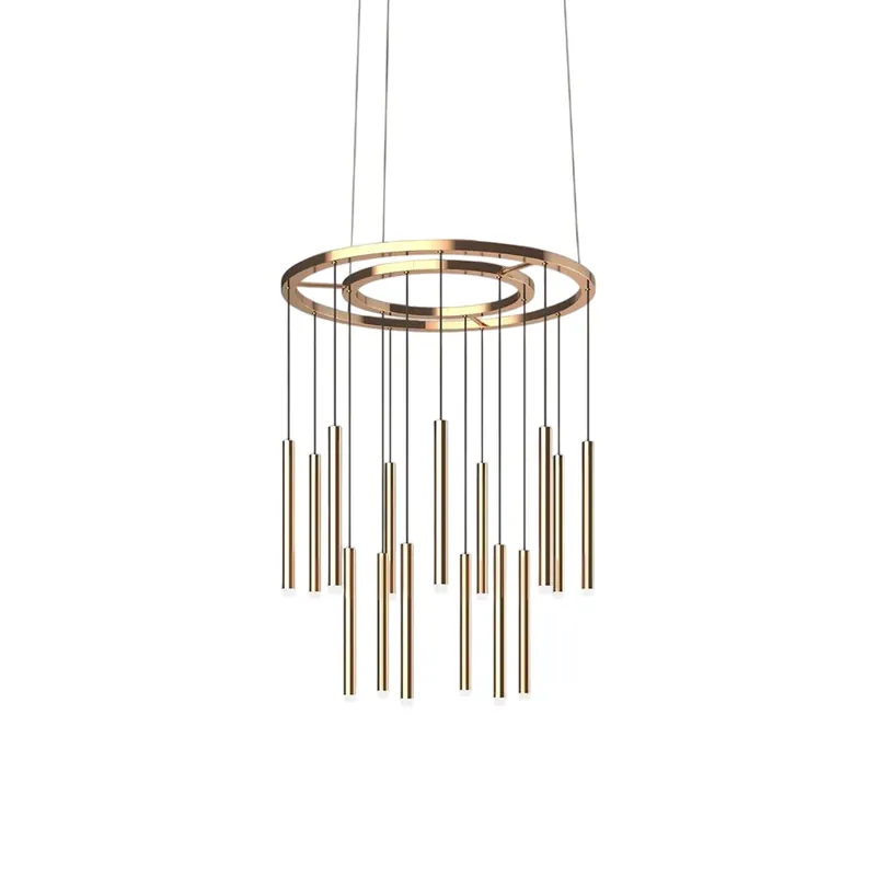 Quint Lustre en Laiton et Acrylique Minimaliste Moderne