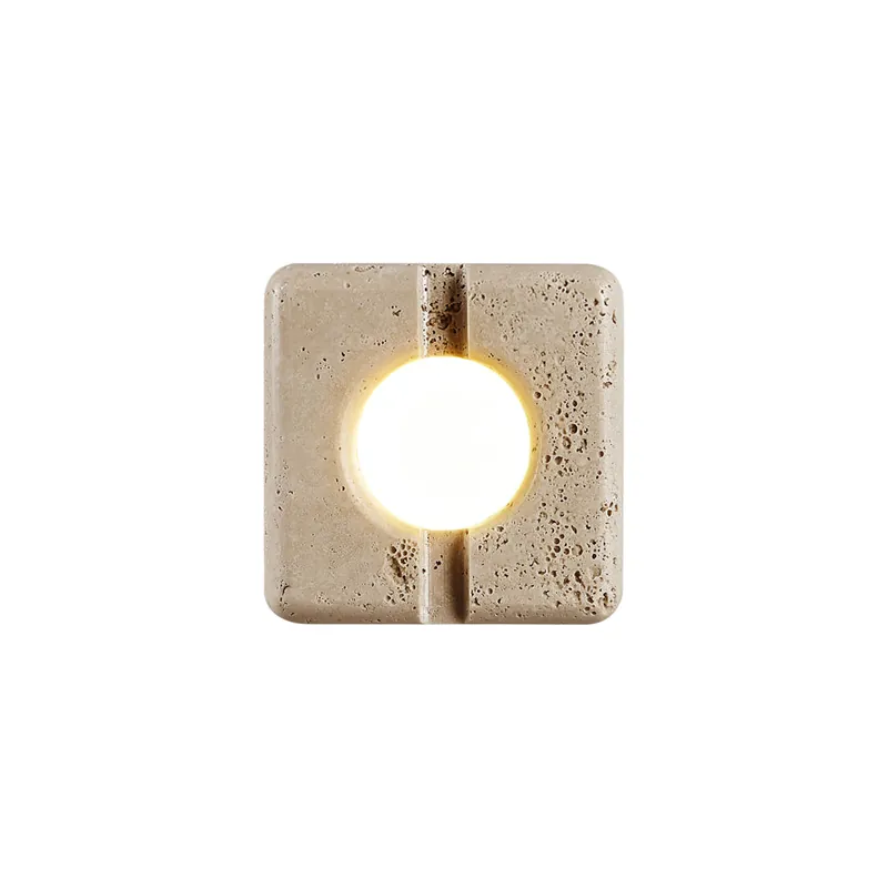Kosmo Lampe Murale Style Minimaliste Moderne en Travertin Transparent