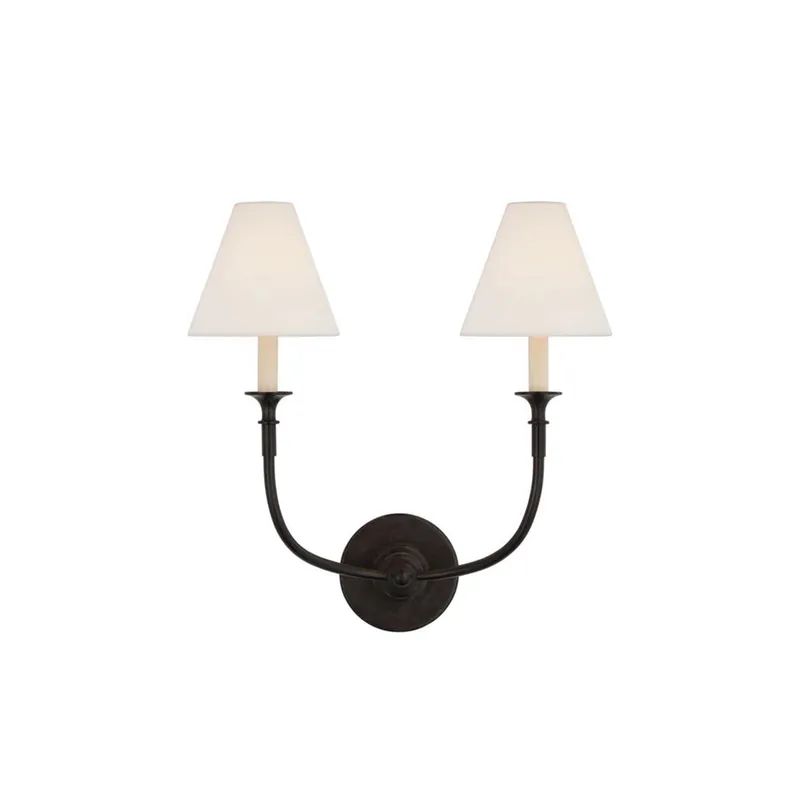 Cygnus Applique Murale Tissu Noir Minimaliste Traditionnelle Moderne