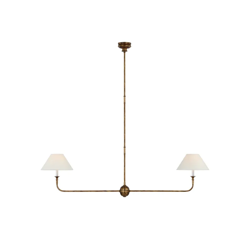 Aera Lustre Linéaire Métal Laiton Antique Tissu Minimaliste Moderne