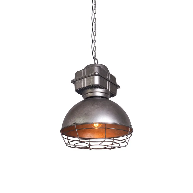 Astra Suspension Métal Brillant Industrielle Vintage