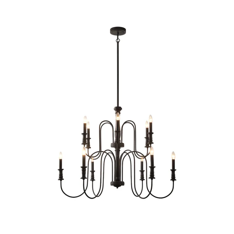 Volo Lustre Métal Bois Luxe Postmoderne