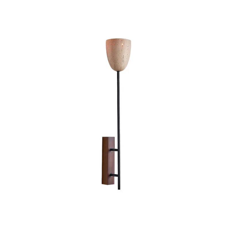 Kvennuvyo Moderne Minimaliste Noyer Métal Bois Applique Murale