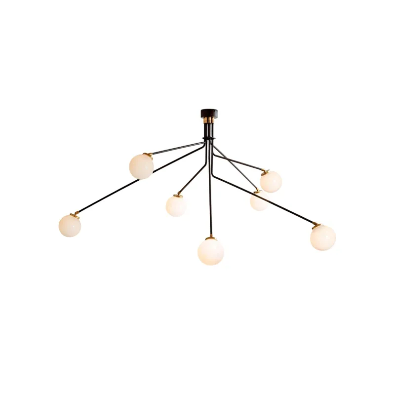Vatnuvyo Moderne Minimaliste Laiton Métal Verre Plafonnier