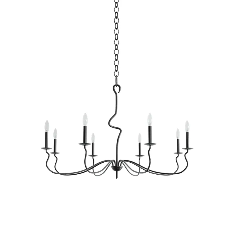 Rauduvyo Chandelier Métal Industriel Minimaliste Moderne
