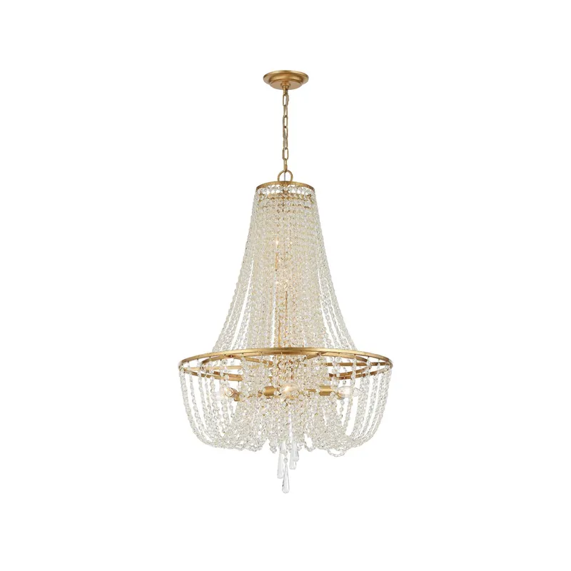 Sifuvys Chandelier Métal Cristal Luxe Postmoderne