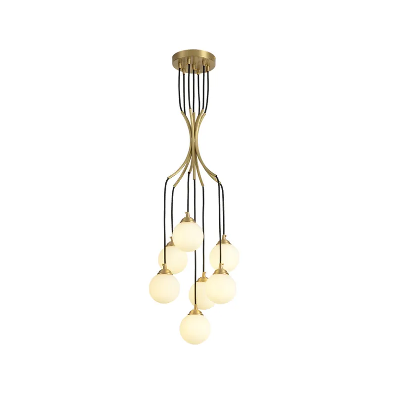 Zoruvyi Chandelier en Verre Boule Moderne Minimaliste