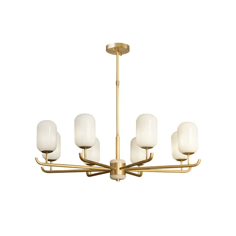 Sifuvyn Chandelier Géométrique en Verre Moderne Salon
