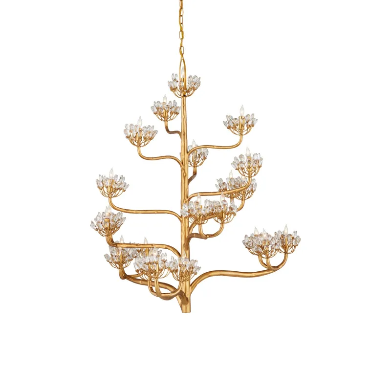 Agave Chandelier en Cristal Luxueux